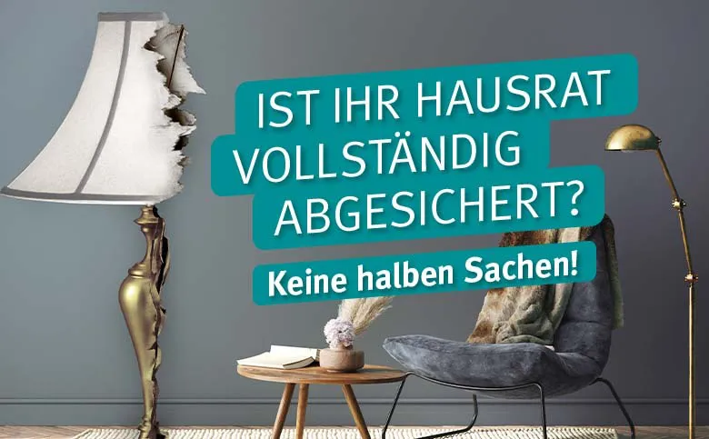 WGV Hausratversicherung mit Slogan Keine halben Sachen.