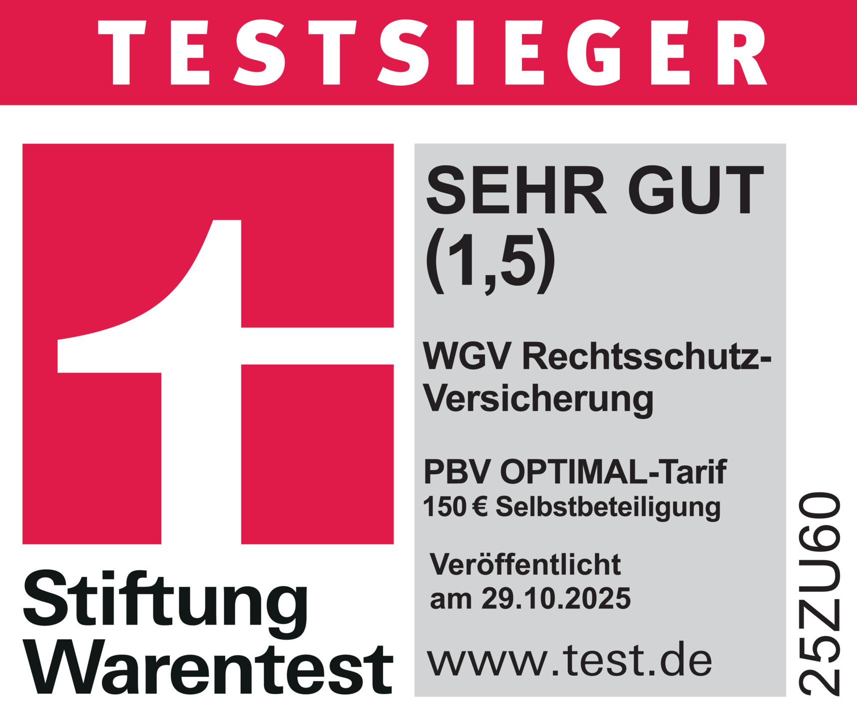 Die WGV PBV Rechtsschutzversicherung mit 