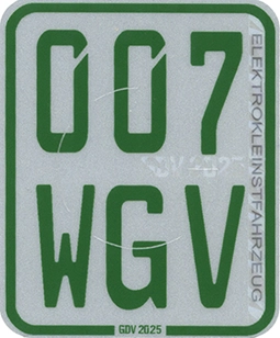 E-Scooter Plakette
